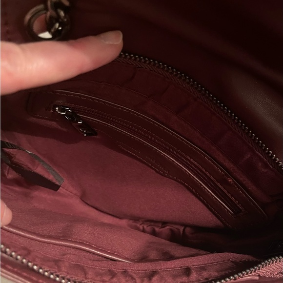 Badgley Mischka Burgundy Quilted Bag - Picture 7 of 8